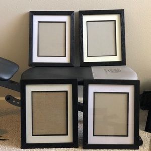Lot of 4 Wall Black-Grain Picture Frames for 81/2”x10 art or photos